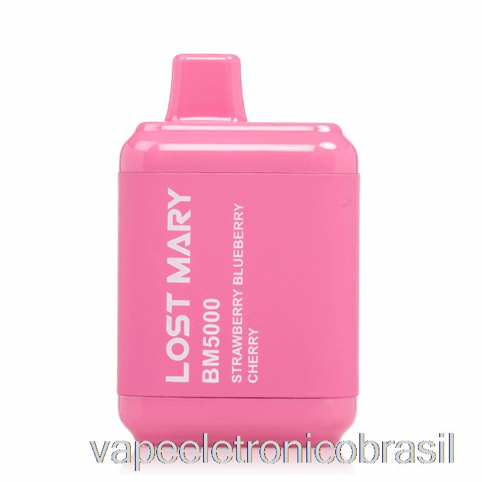 Vape Eletrônico Perdido Mary Bm5000 Descartável Morango Mirtilo Cereja